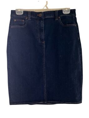 J. Crew Skirt 29 Dark Blue Denim Pencil Above the Knee